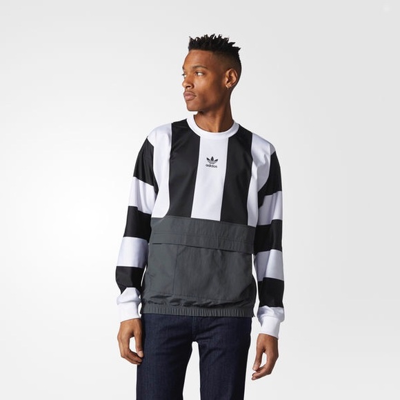 adidas Other - NWT Adidas Utility Crew, Black/White Stripe